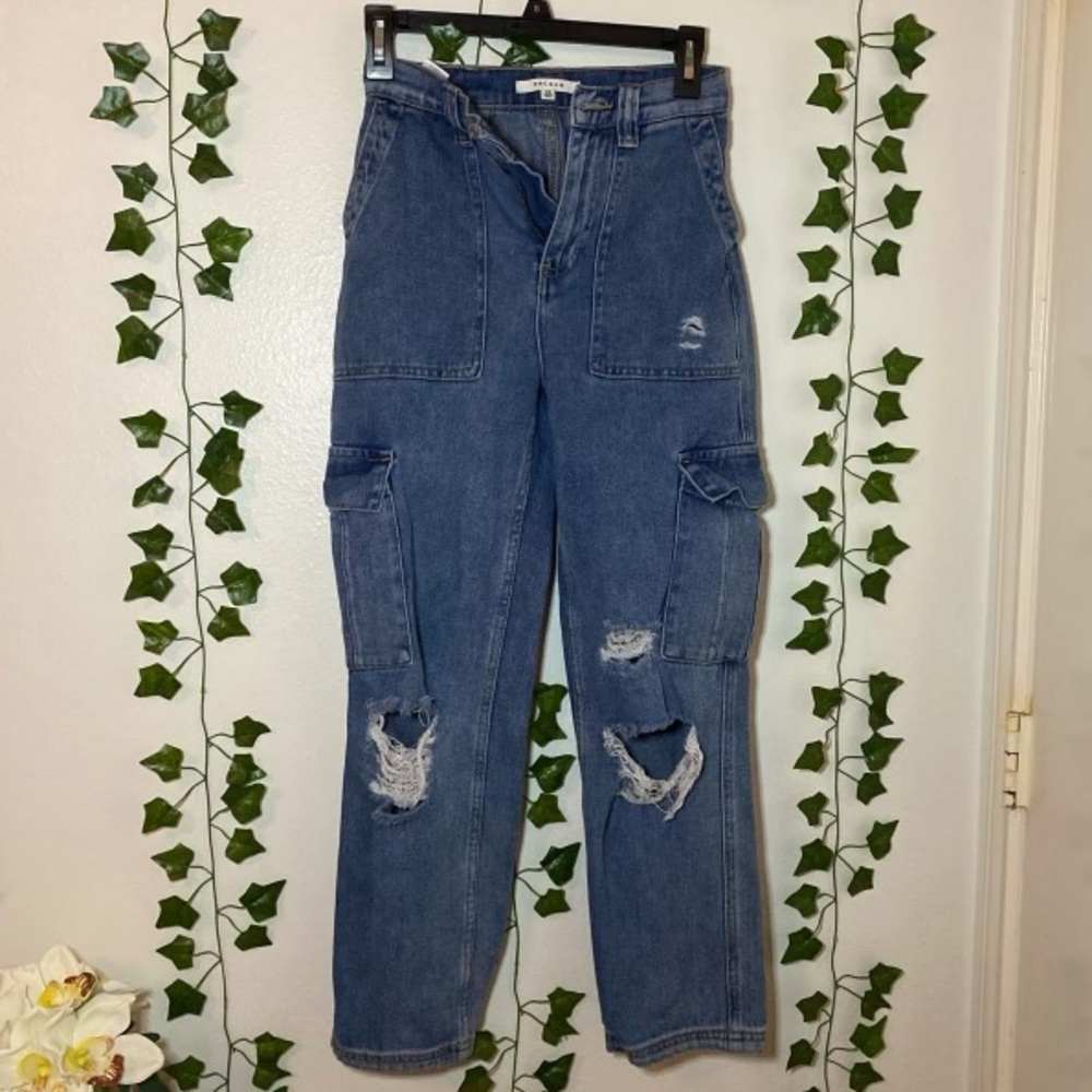 PacSun distressed cargo pant jeans